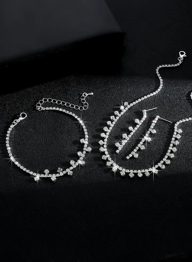 Take Two  3-Piece Embellished Necklace, Bracelet And Earrings Jewelry Set for Women | Best Price UAE
